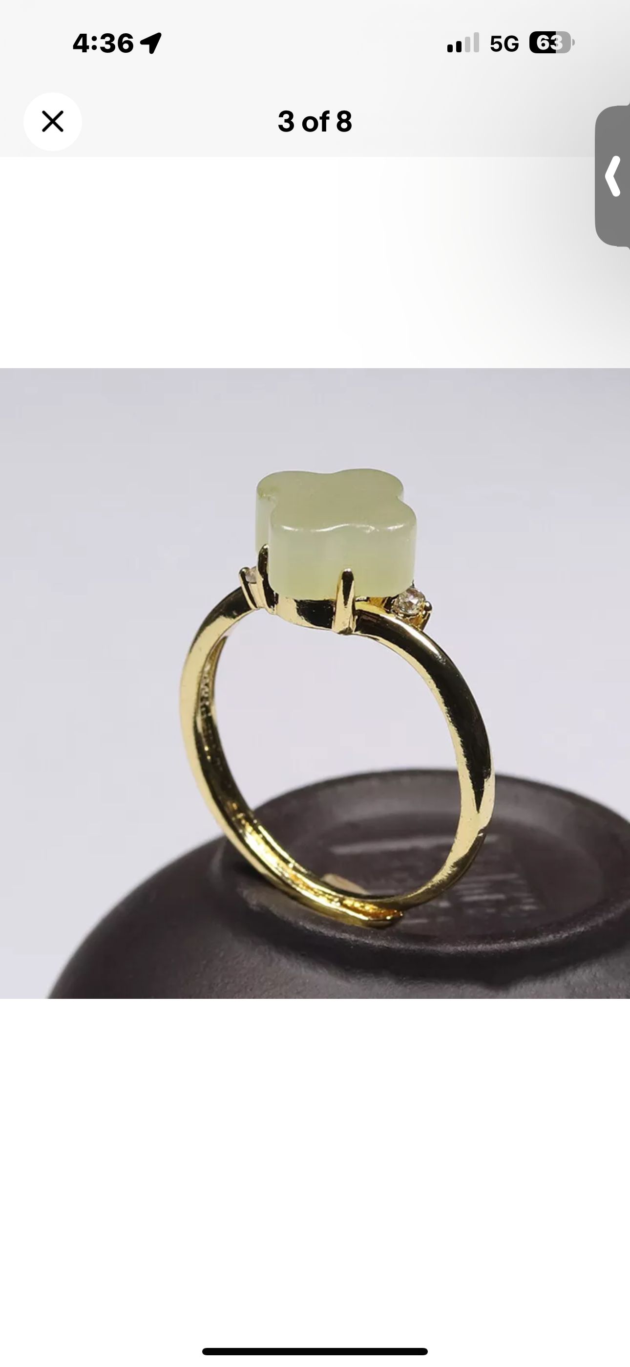 Certified Nephrite Jade Clove Ring Size is Adjustable - Prosperity Piece! - JazzyJewelbyAmina 