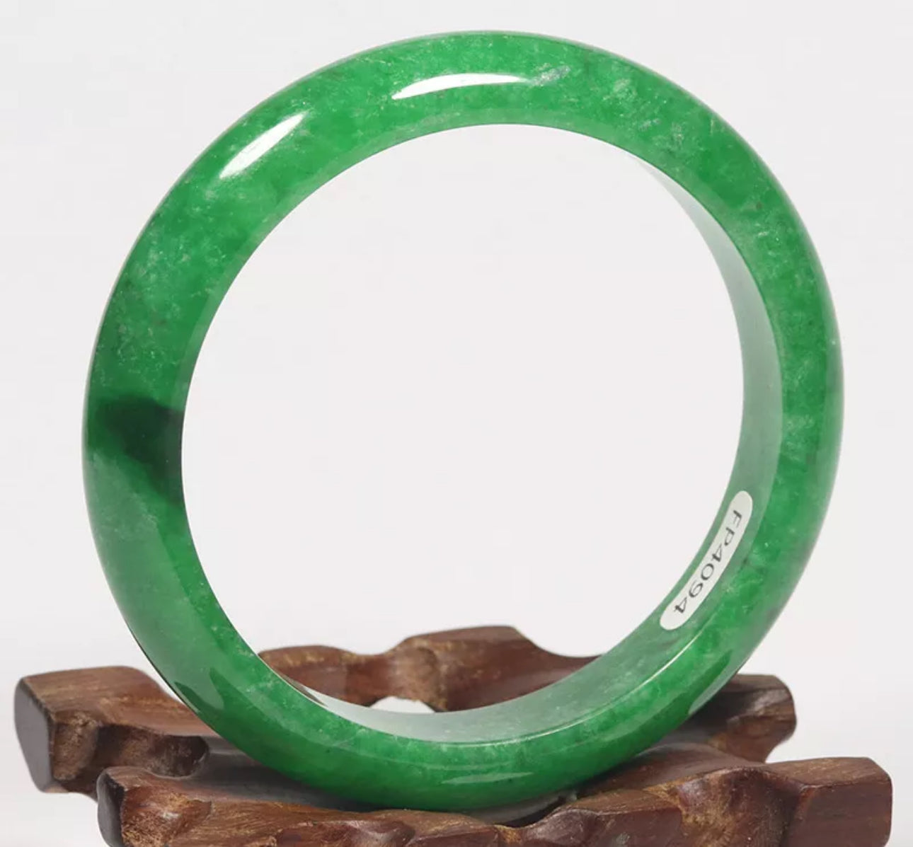 VINTAGE Medium Jadeite Green Jade Bangle Size 58mm Bright Apple Green! N241