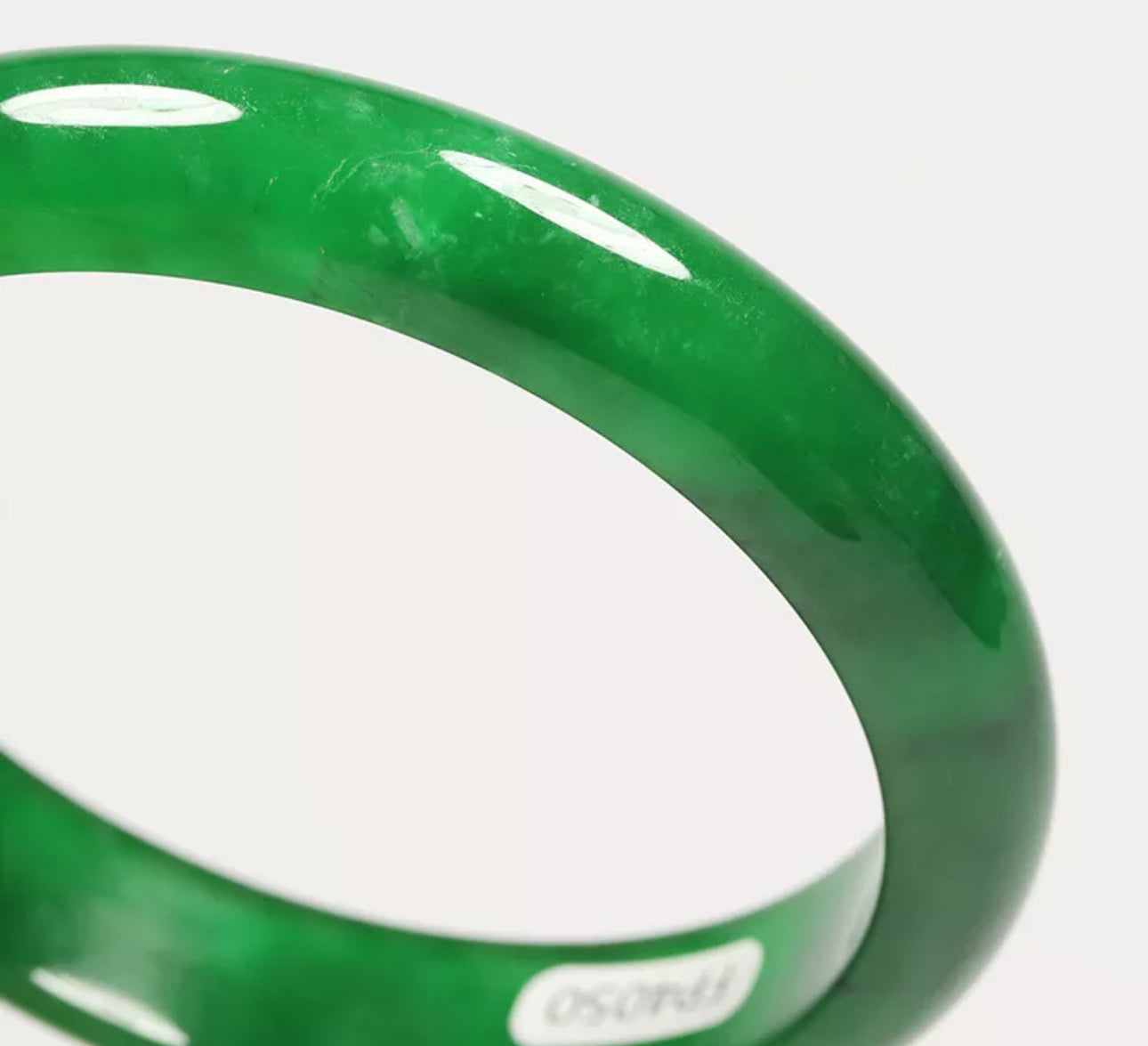 VINTAGE Medium Jadeite Green Jade Bangle Size 58mm O153