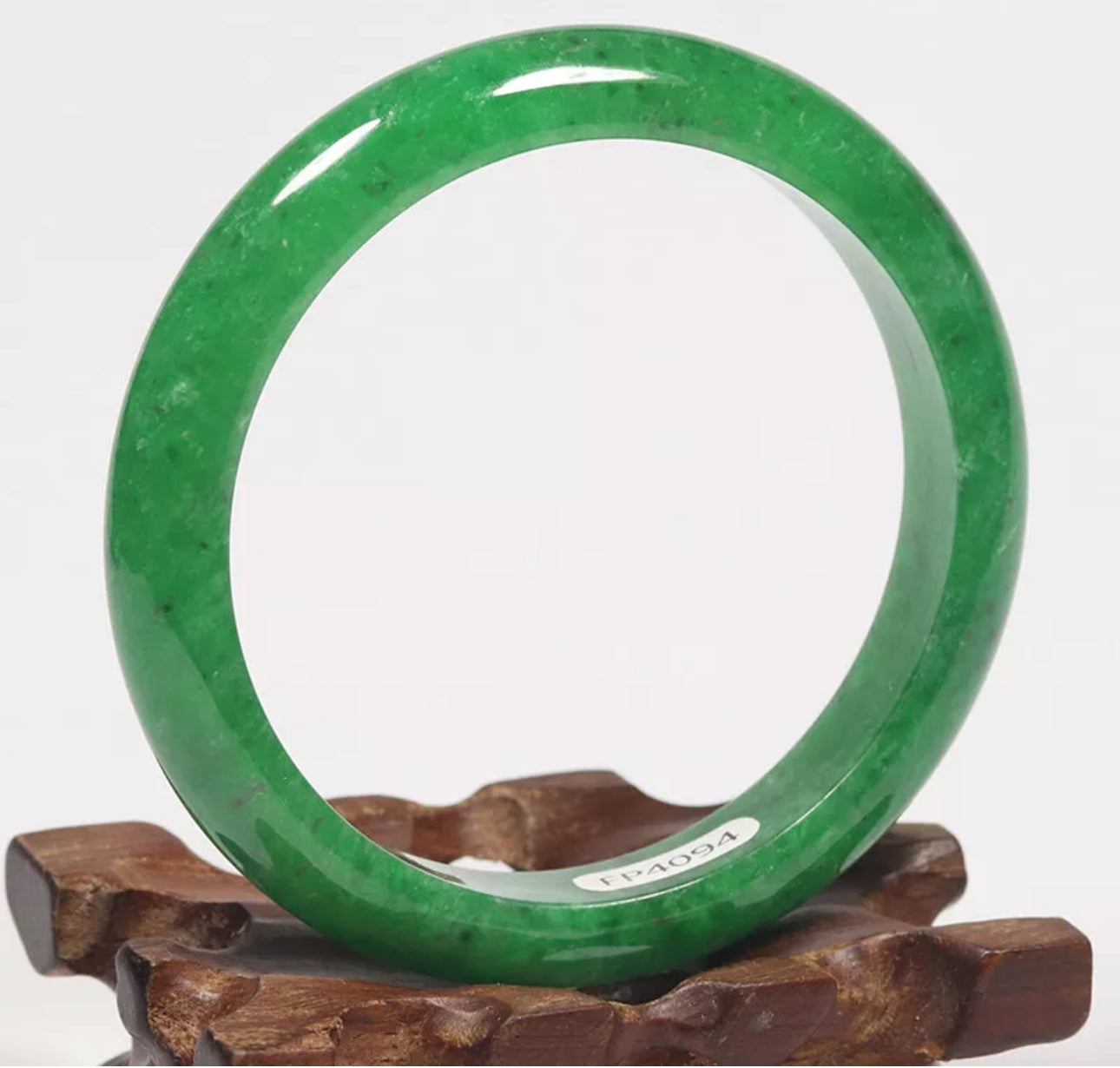 VINTAGE Medium Jadeite Green Jade Bangle Size 58mm Bright Apple Green! N241