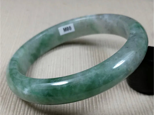 VINTAGE Large Jadeite Green Jade Bangle Size 62mm S80