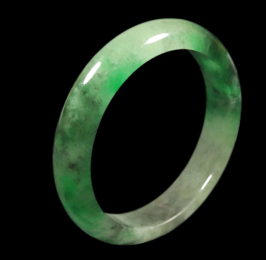 VINTAGE Medium Jadeite Green Jade Bangle Size 58mm F709 - JazzyJewelbyAmina 