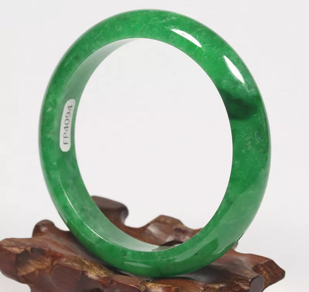 VINTAGE Medium Jadeite Green Jade Bangle Size 58mm Bright Apple Green! N241