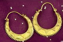 Handmade BOHO Brass     Sun-Ray Large Round Hoops Egyptian Boho Style