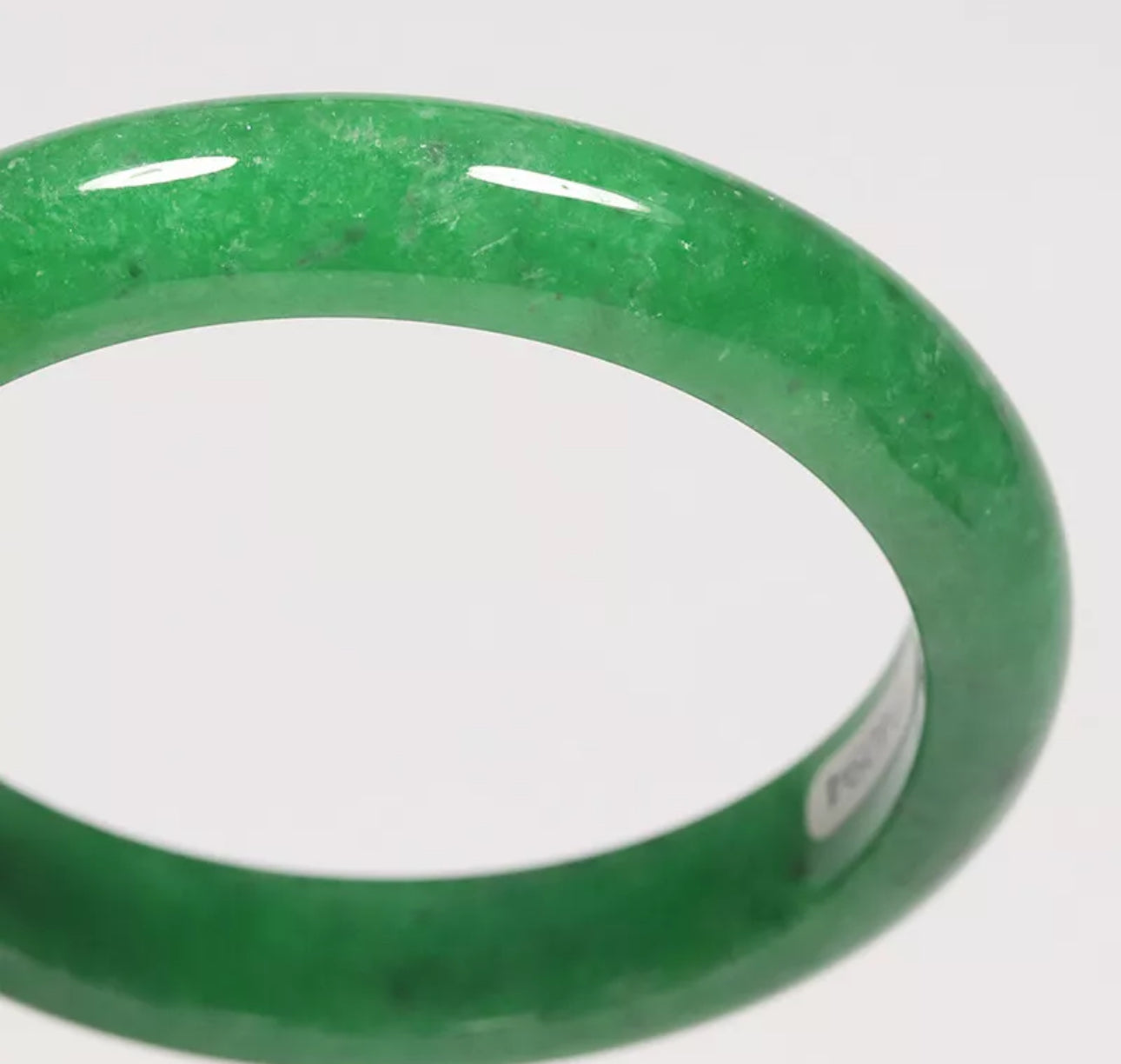 VINTAGE Medium Jadeite Green Jade Bangle Size 58mm Bright Apple Green! N241