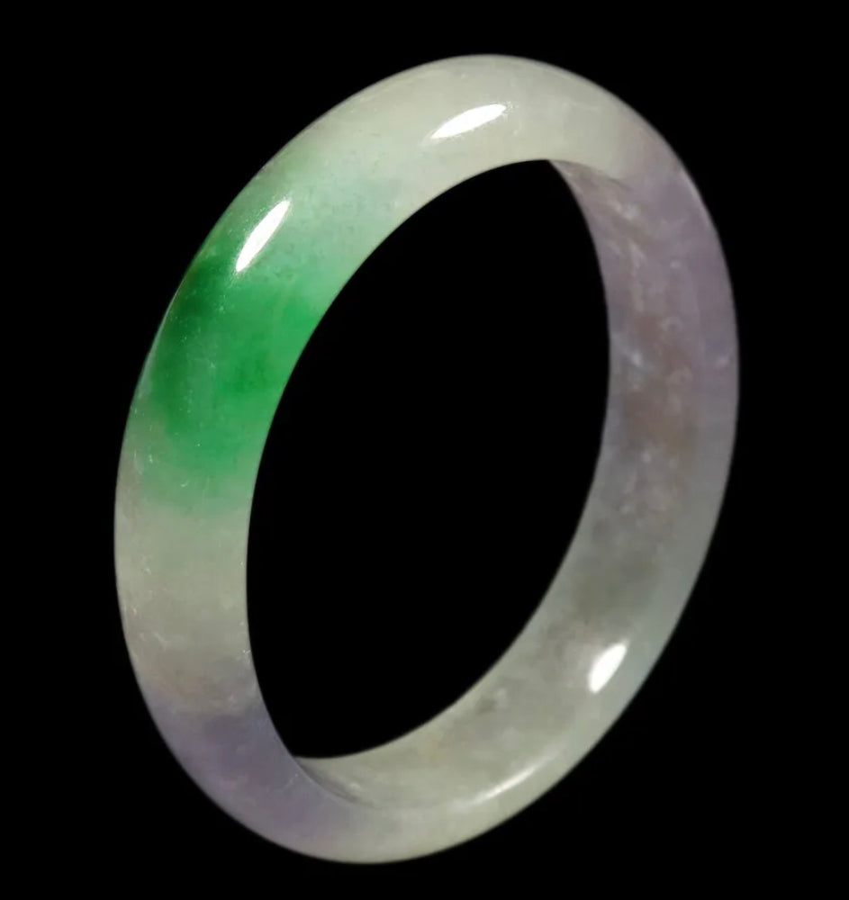 VINTAGE Small Jadeite Lavender/Green Jade Bangle from Burma - Size 55mm S967