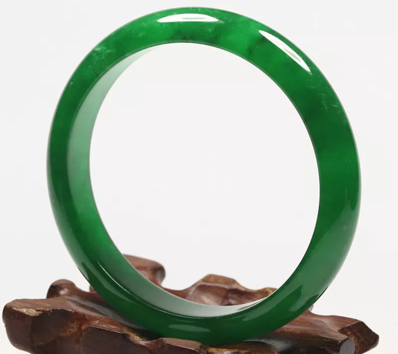 VINTAGE Medium Jadeite Green Jade Bangle Size 58mm O153