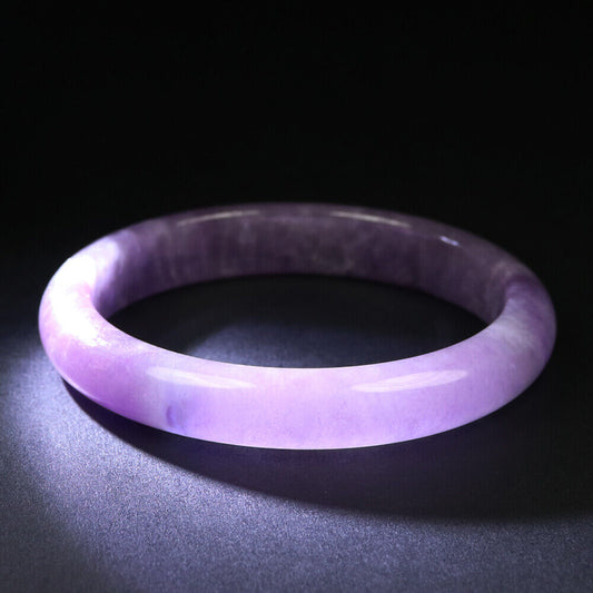 VINTAGE Small Jadeite Deep Lavender Jade Bangle Size 56 mm M719