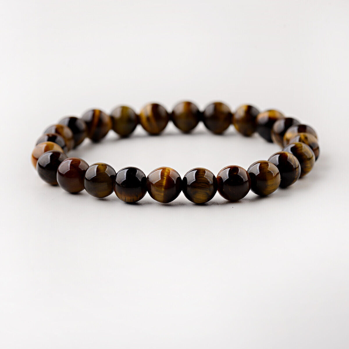 Handmade Tiger's Eye Mala Stretch Bracelet for Men/Women - Sacral Chakra