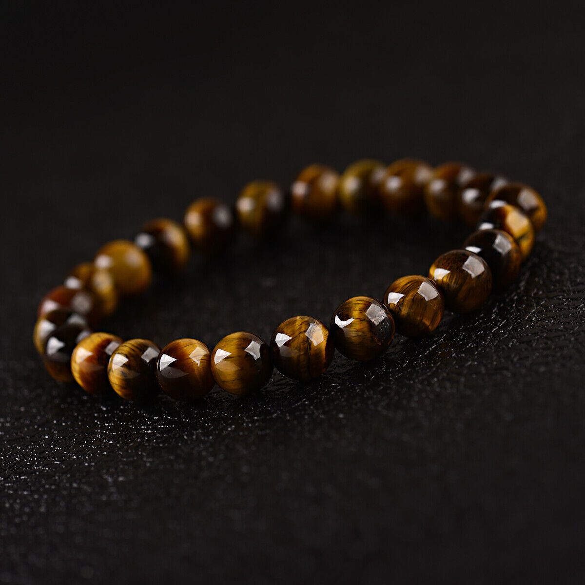 Handmade Tiger's Eye Mala Stretch Bracelet for Men/Women - Sacral Chakra